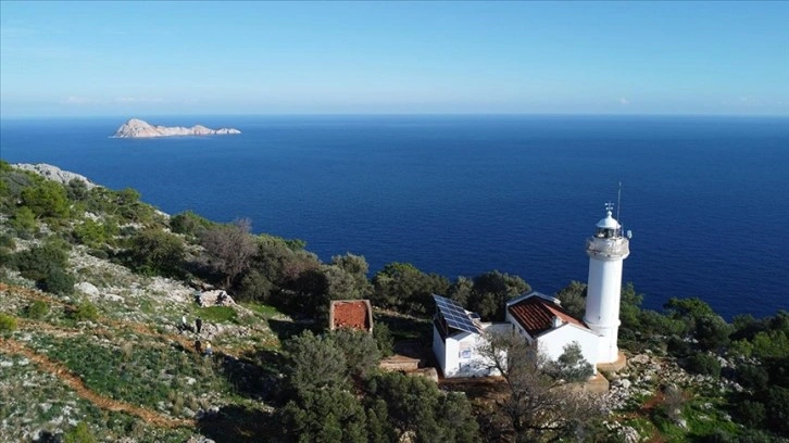 Gelidonya Feneri havadan görüntülendi