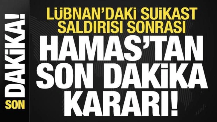 İsrail'in Aruri suikasti sonrası Hamas'tan son dakika kararı!