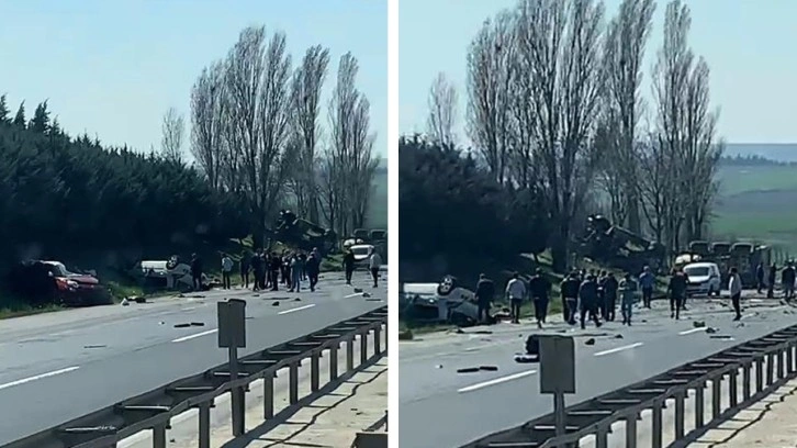 Son dakika haberi. TEM Silivri'de Edirne yönünde zincirleme kaza: Çok sayıda ölü ve yaralı var