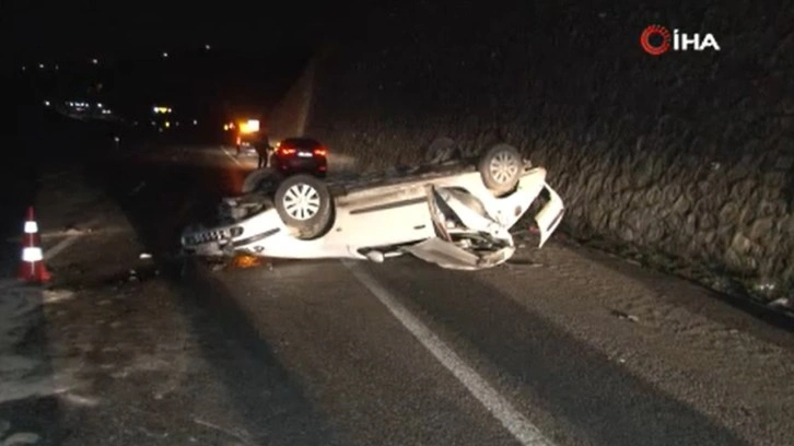 Zonguldak’ta feci kaza. Otomobil 15 metre yükseklikten uçtu. Ölüler ve yaralı var