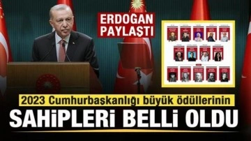 Başkan Erdoğan duyurdu! 2023 Cumhurbaşkanlığı büyük ödüleri sahiplerini buldu