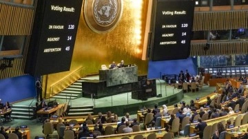 BM Genel Kurulu 'ataşkesi' onayladı. Tasarı, 14'e karşı 120 lehte oyla kabul edildi