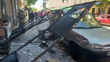 Bursa'da korkutan patlama. Yaralılar var. araç ve binalarda hasar oluştu