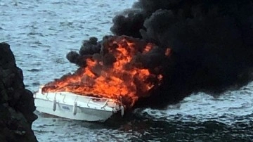 Hatay'da sürat teknesi alev alev yandı. Büyük korku yaşandı. 5 kişi kurtarıldı