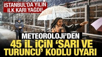İstanbul'da yılın ilk karı yağdı! Vali Gül saat vererek yeni uyarı yaptı