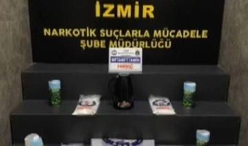 İzmir'de şampuan kutuları ve su ısıtıcısı içerisinde uyuşturucu ele geçirildi
