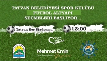 Tatvan Belediyesi Spor Kulübü futbol altyapı seçmeleri başlıyor
